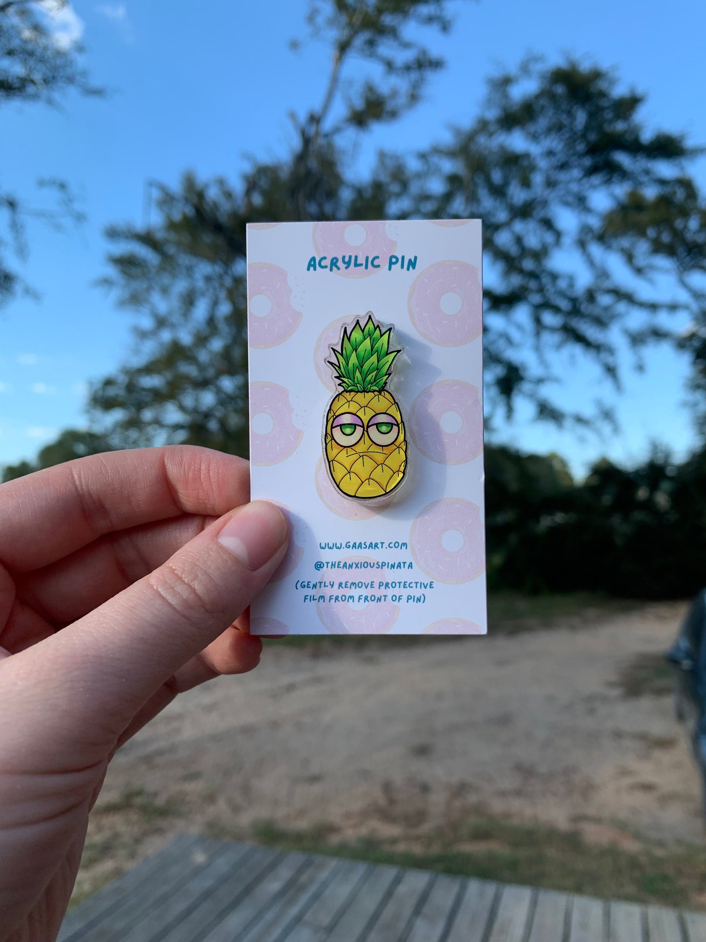 Stoned Pineapple Acrylic Pin